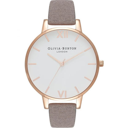 Gray Artificial Leather Dress Watch