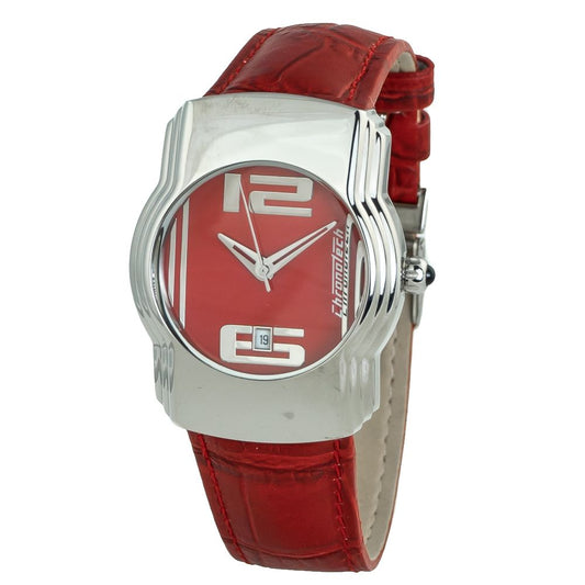 Red Leather Dress Watch