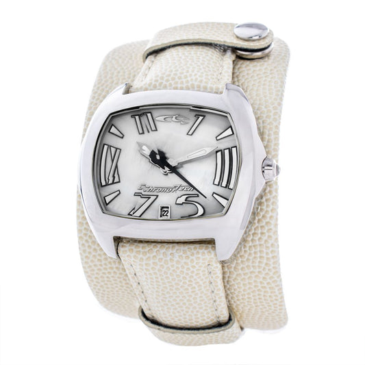 Beige Leather Bracelet Watch