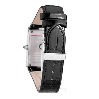 Black Leather Dress Watch
