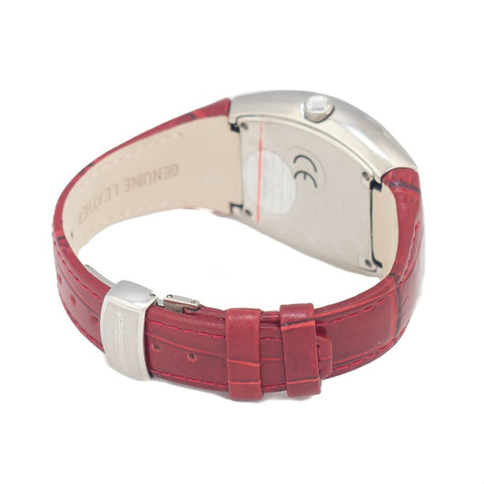 Red Leather Dress Watch