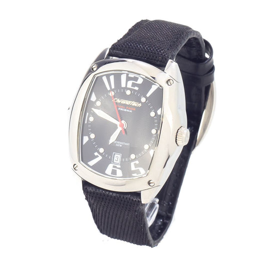 Black Leather Dress Watch