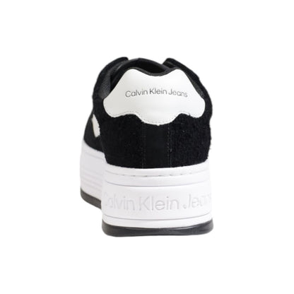 Black Leather Platform Sneakers