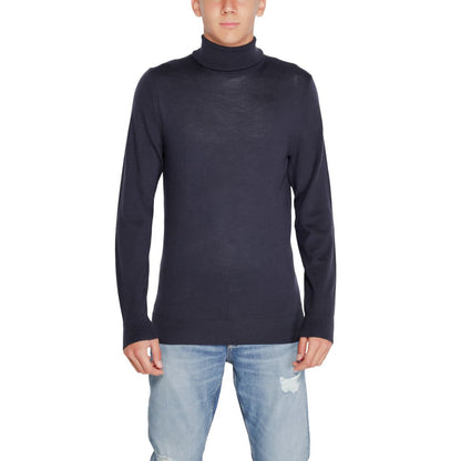 Blue Wool Turtleneck