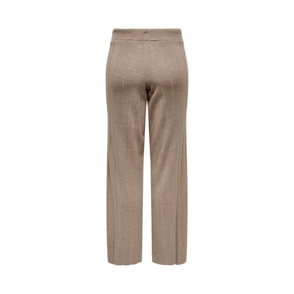 Beige Marabou Pant