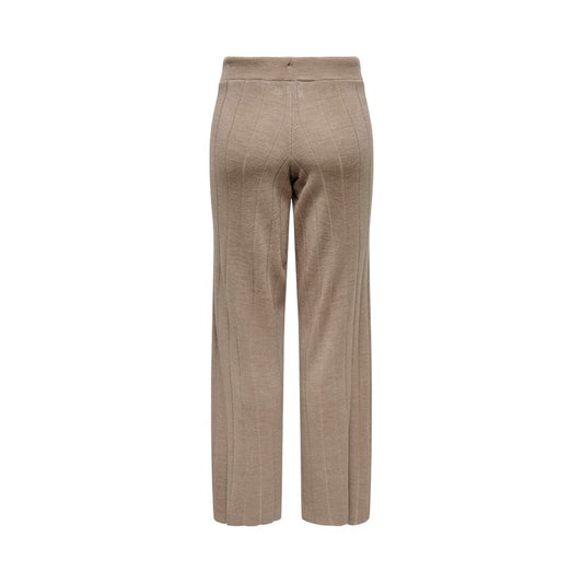 Beige Marabou Pant