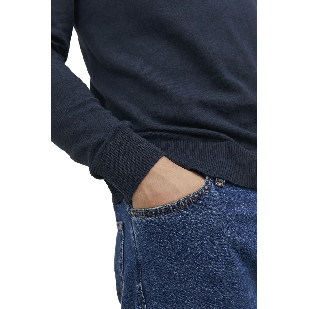 Blue Cotton Turtleneck