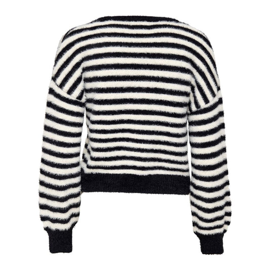 Black And White Marabou Sweatshirt