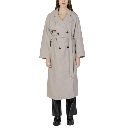 Beige Polyester Coat