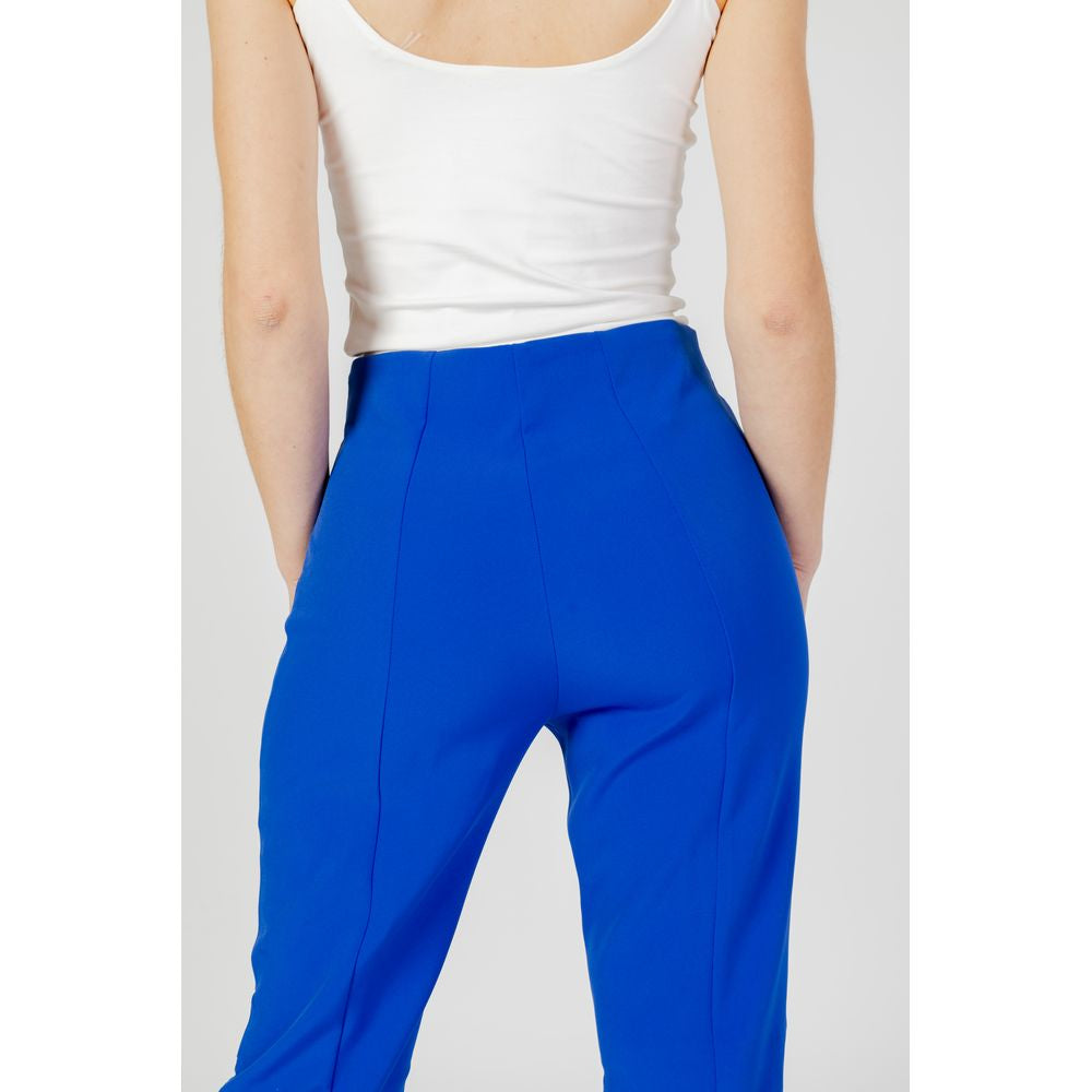 Blue Recycled Polyester Flared Pants