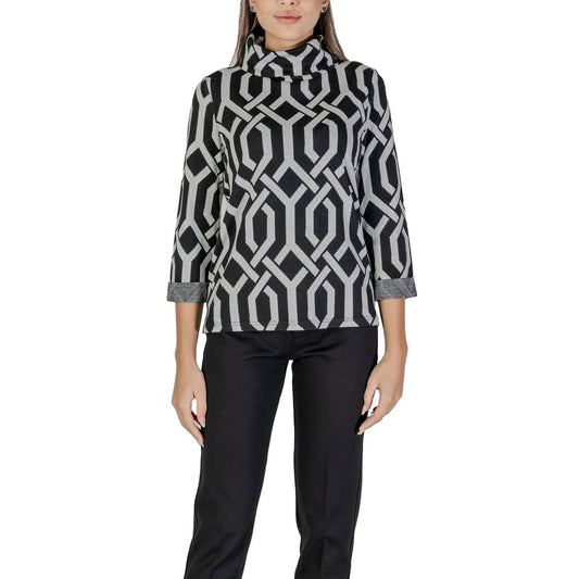 Black Polyester Sweatshirt