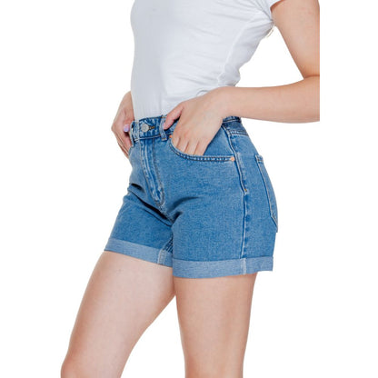 Light Blue Cotton Shorts