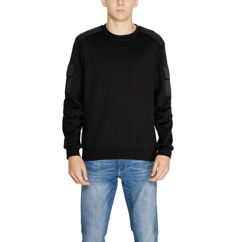 Black Cotton Sweatshirt