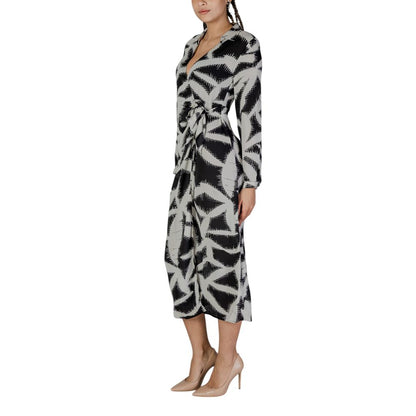 Black Recycled Polyester Long Dress