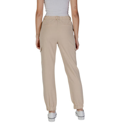 Beige Polyester Pant