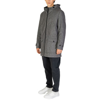Gray Polyester Coat