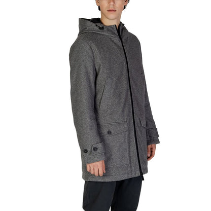 Gray Polyester Coat