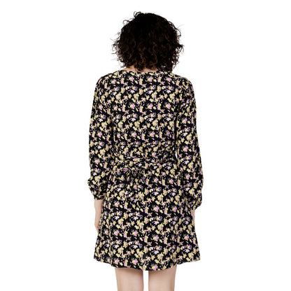 Black Viscose Short Dress