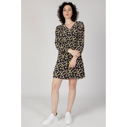 Black Viscose Short Dress