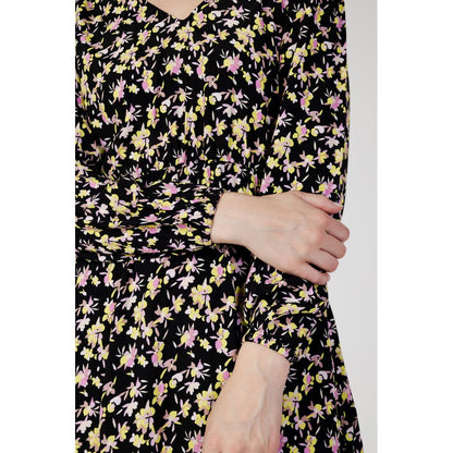 Black Viscose Short Dress