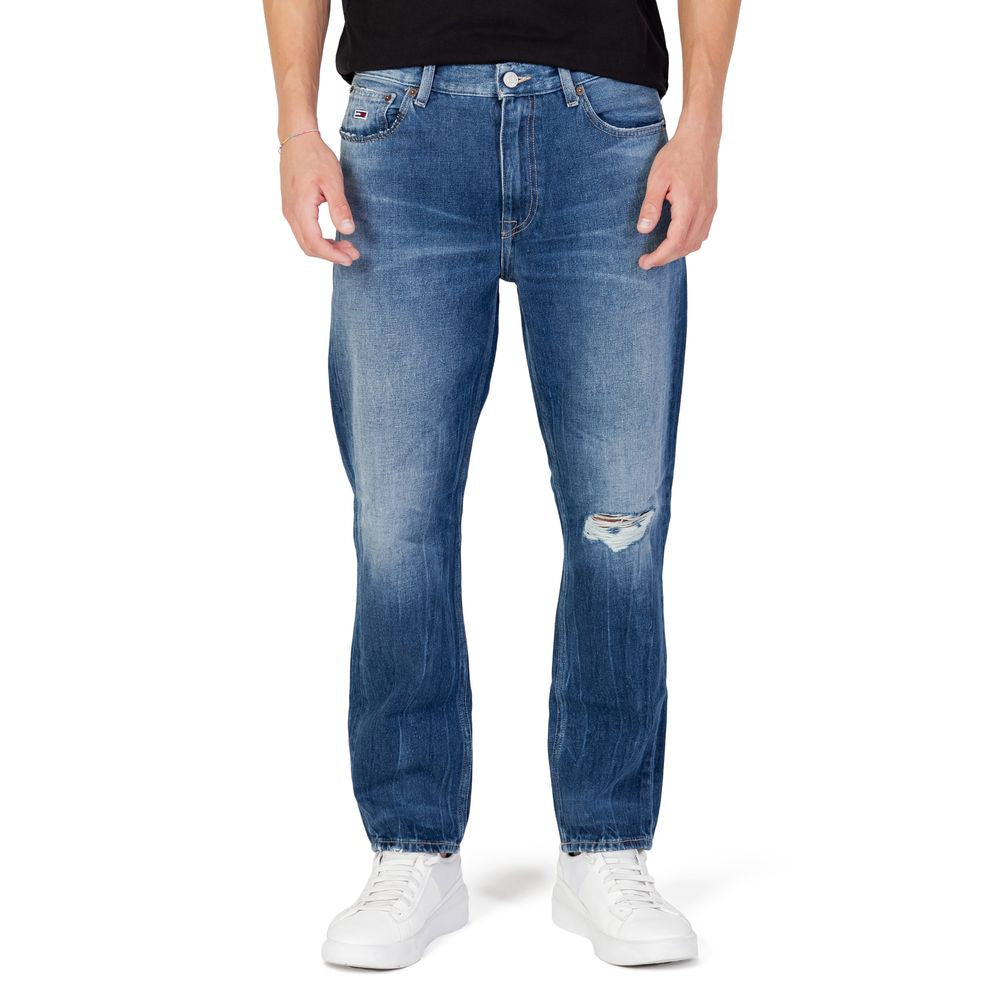Blue Cotton Slim Fit Jeans