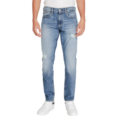 Blue Cotton Slim Fit Jeans
