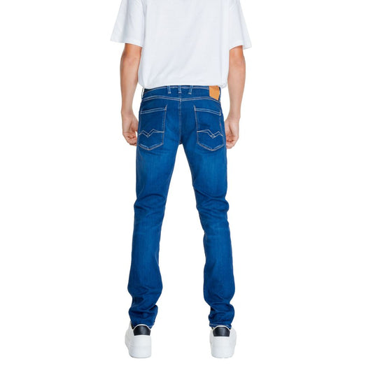 Blue Cotton Relaxed Fit Jeans