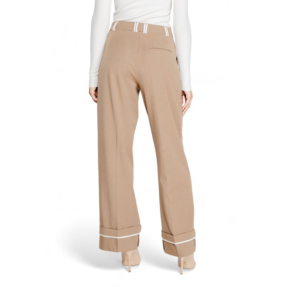 Brown Recycled Polyester Casual Pants
