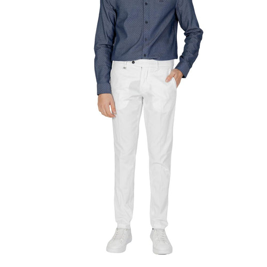 Cream Cotton Skinny Pants