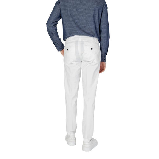 Cream Cotton Skinny Pants