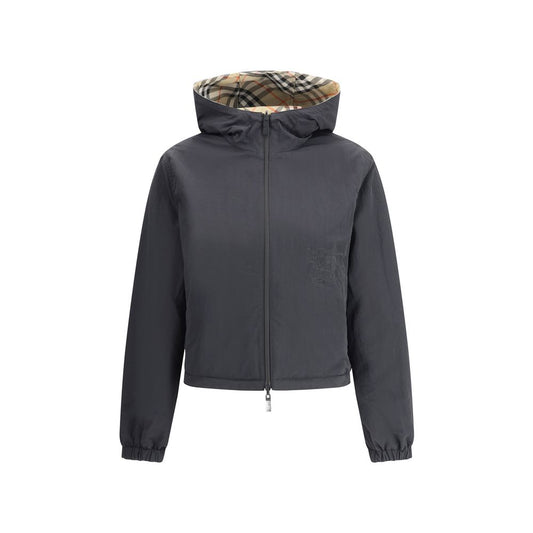 Brown Polyester Shell Jacket