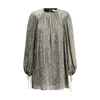 Gold Silk Cocktail Dress