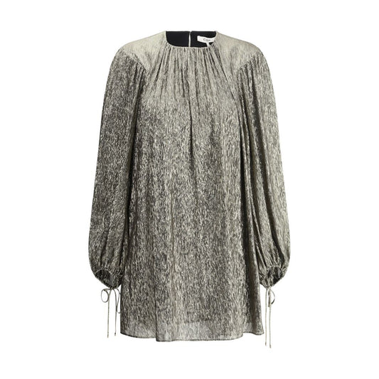 Gold Silk Cocktail Dress
