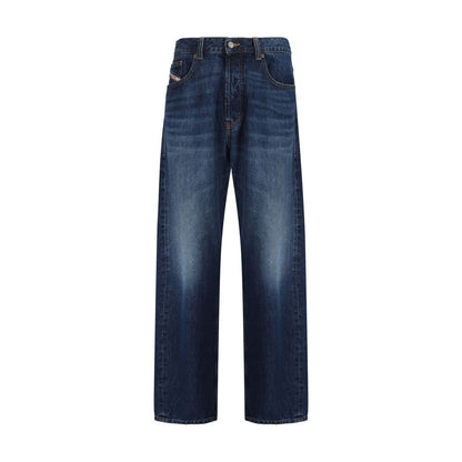Blue Cotton Relaxed Fit Jeans