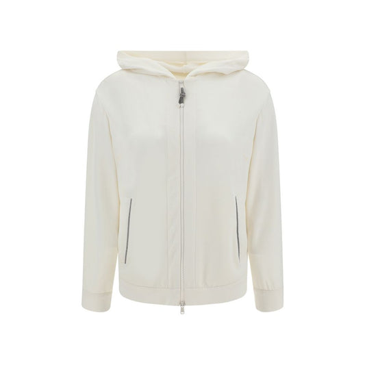 White Silk Sweatshirt