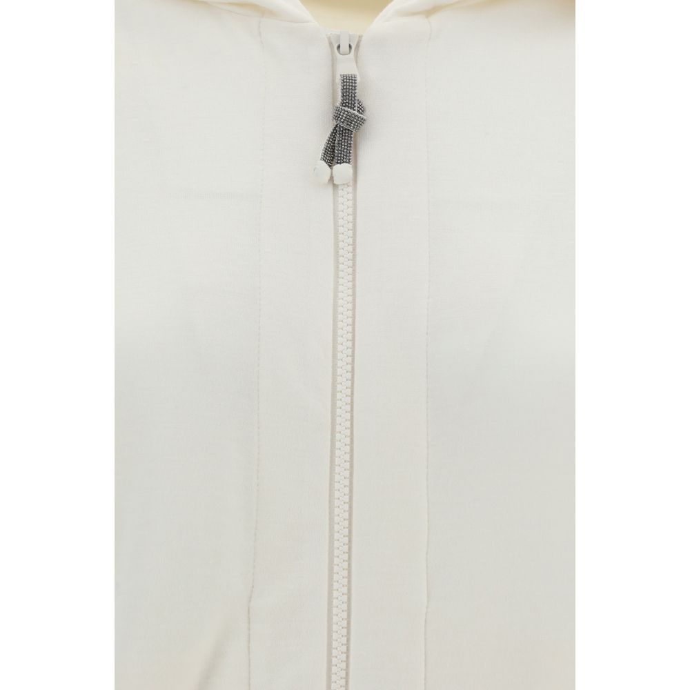 White Silk Sweatshirt