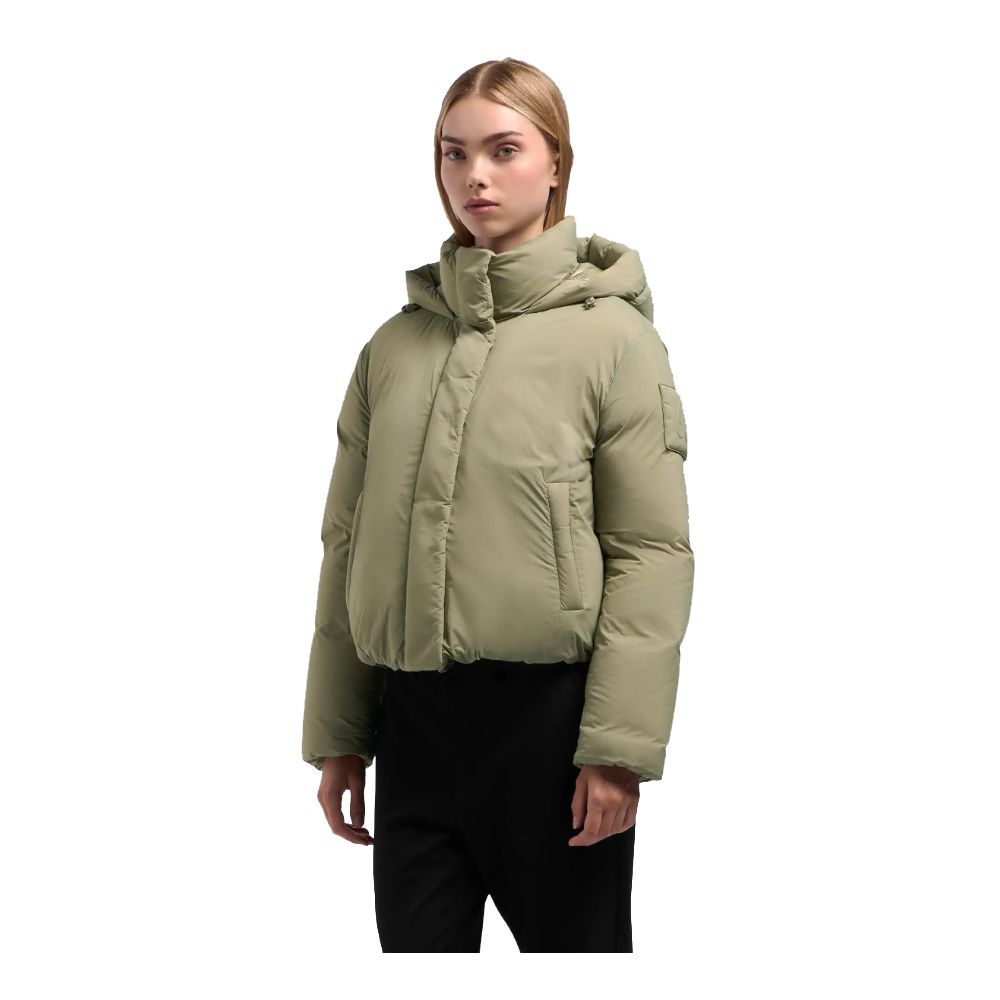 Green Nylon Jackets & Coat