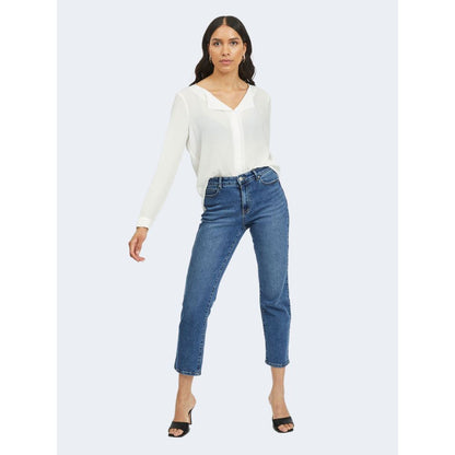 Cream Polyester Blouse