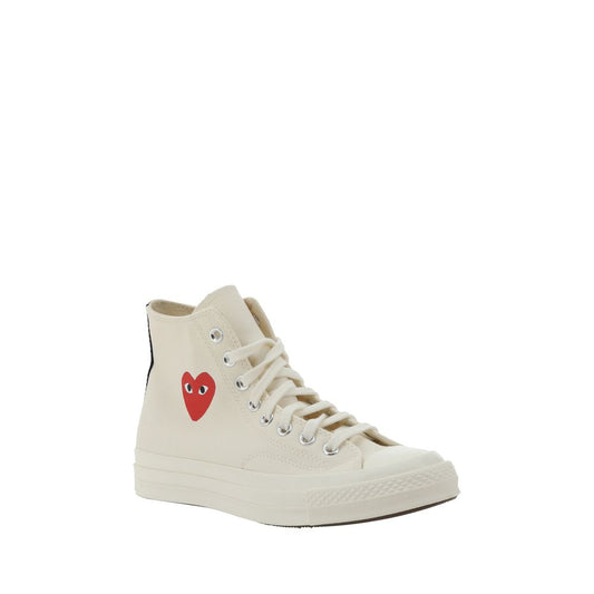 White Rubber High Top Sneakers