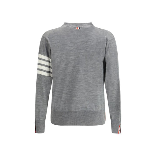 Gray Fleece Wool Cardigan