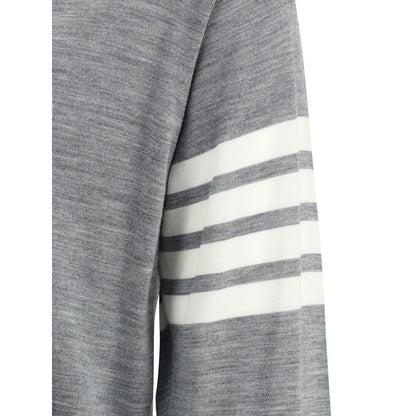 Gray Fleece Wool Cardigan