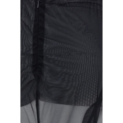 Black Polyester Casual Pants