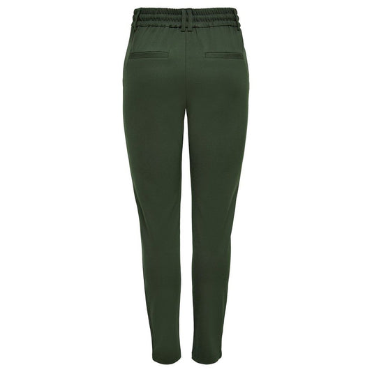 Green Viscose Casual Pants