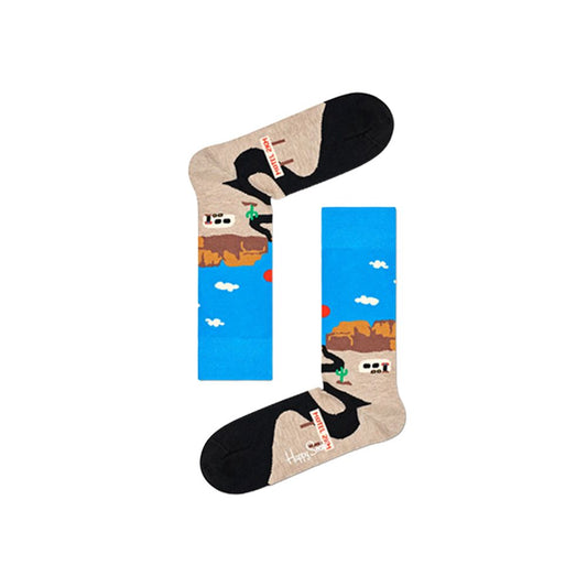 Blue Cotton Socks