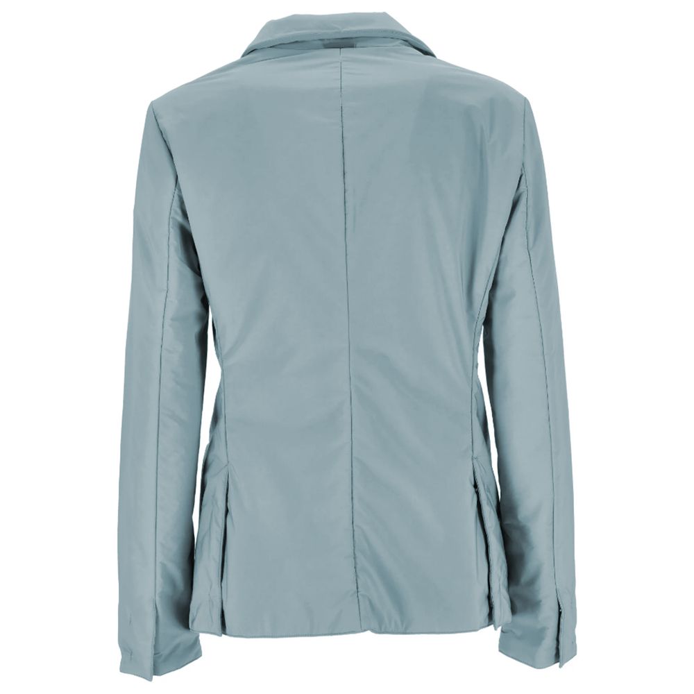 Light Blue Polyester Women Jacket