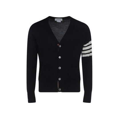 Blue Fleece Wool Cardigan