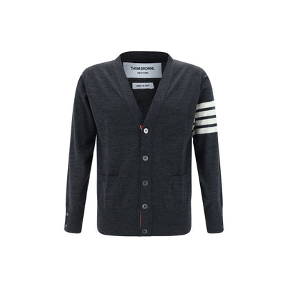 Gray Fleece Wool Cardigan