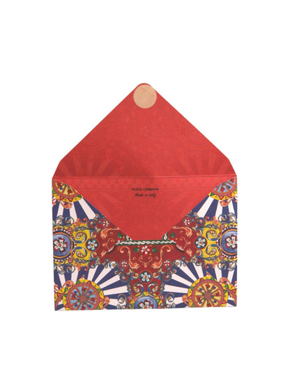 Multicolor Carretto Siciliano Envelope Post Card Holder