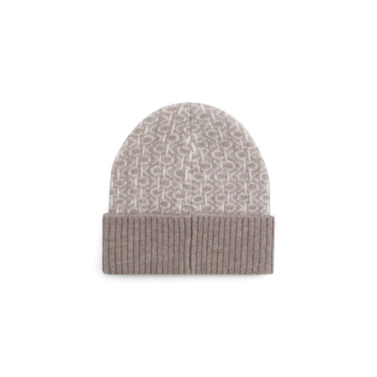 Beige Alpaca Leather Cap (Baseball Hat)