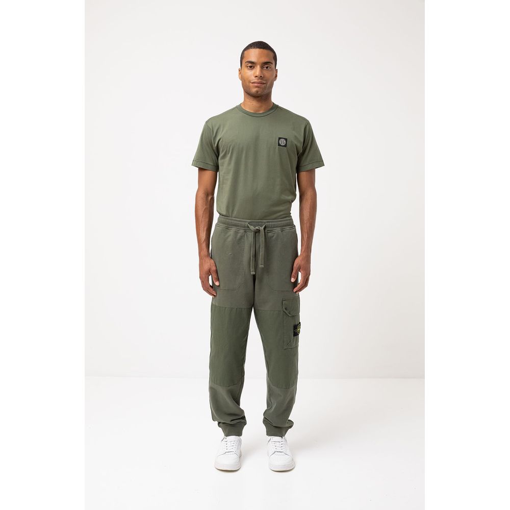 Green Cotton Men's Tracksuit Pant